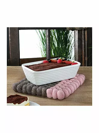CILIO | Untersetzer LANA DUE Wolle Braun-Rosa | 
